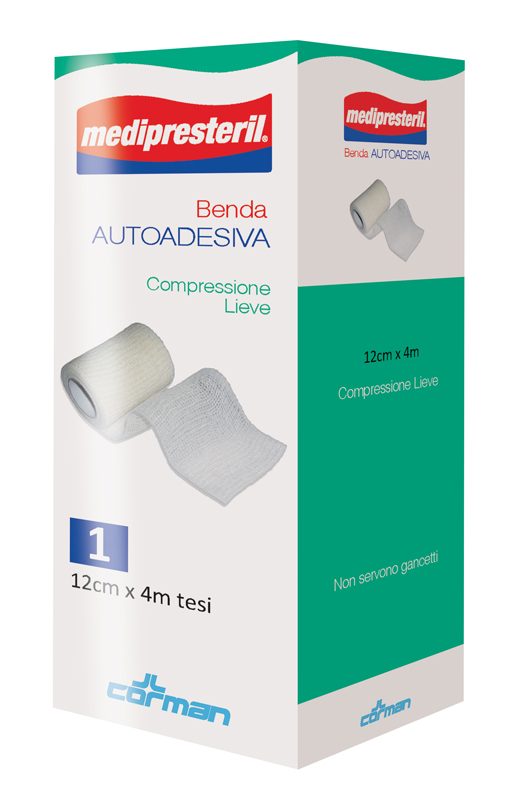 MEDIPRESTERIL BENDA AUTOADESIVA 12X400 CM 1 PEZZO - farmacia187.it