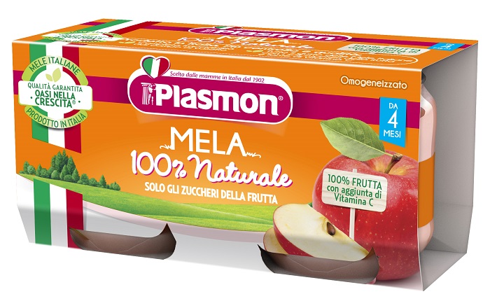 PLASMON OMOGENEIZZATO MELA 2 X 80 G - farmacia187.it