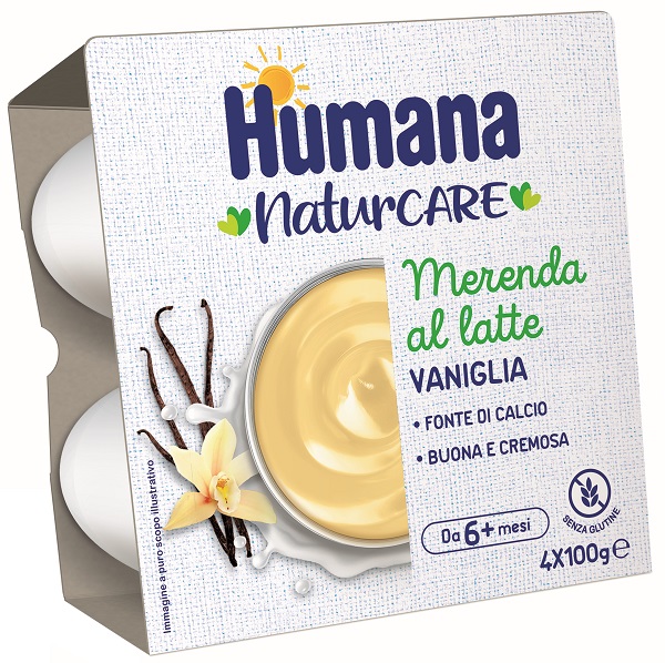HUMANA MERENDA VANIGLIA 4 VASETTI DA 100 G - farmacia187.it