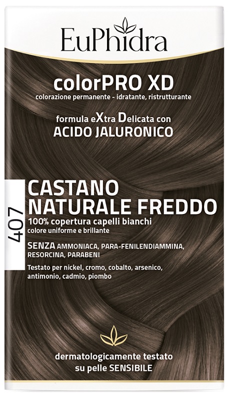 EUPHIDRA COLORPRO XD 407 CASTANO NATURALE F COLORE + ATTIVANTE + BALSAMO + CUFFIA + GUANTI - farmacia187.it