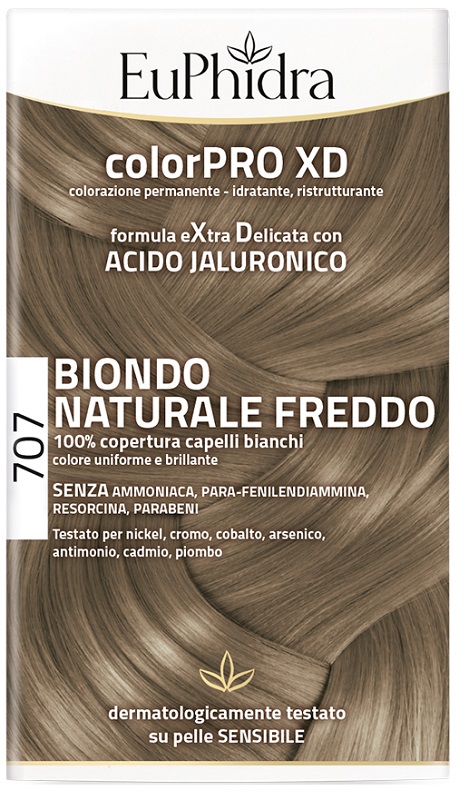 EUPHIDRA COLORPRO XD 707 BIONDO NATURALE F COLORE + ATTIVANTE + BALSAMO + CUFFIA + GUANTI - farmacia187.it