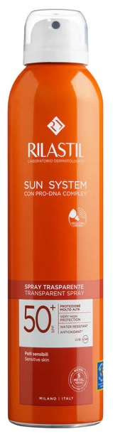 RILASTIL SUN SYSTEM TRASPARENT SPRAY SPF50+ 200 ML - farmacia187.it