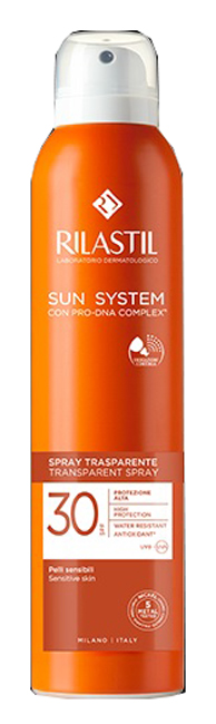 RILASTIL SUN SYSTEM TRANSPARENT SPRAY SPF30 200 ML - farmacia187.it