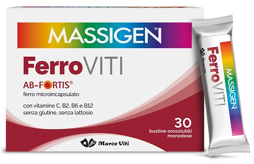MASSIGEN FERROVITI 30 BUSTINE OROSOLUBILI - farmacia187.it