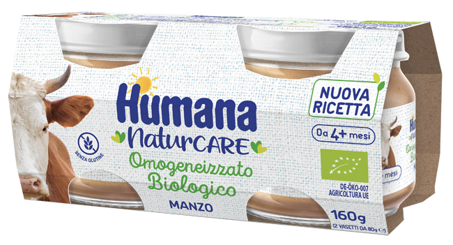 HUMANA OMOGENEIZZATO MANZO BIOLOGICO 2 PEZZI 80 G - farmacia187.it