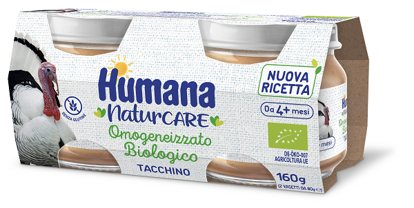 HUMANA OMOGENEIZZATO TACCHINO BIO 2 VASETTI DA 80 G - farmacia187.it