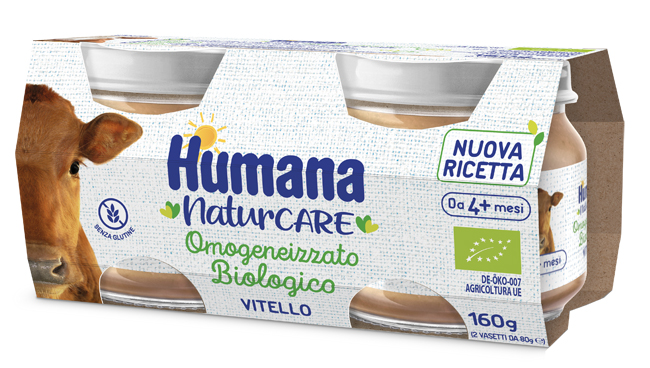 HUMANA OMOGENEIZZATO VITELLO BIOLOGICO 2 PEZZI 80 G - farmacia187.it