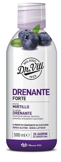 DR VITI DRENANTE FORTE MIRTILLO 500 ML SENZA ZUCCHERI - farmacia187.it