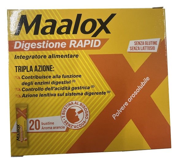 MAALOX DIGESTIONE RAPID 20 BUSTINE DA 2 G - farmacia187.it