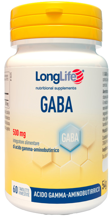 LONGLIFE GABA 500MG 60 TAVOLETTE RIVESTITE - farmacia187.it