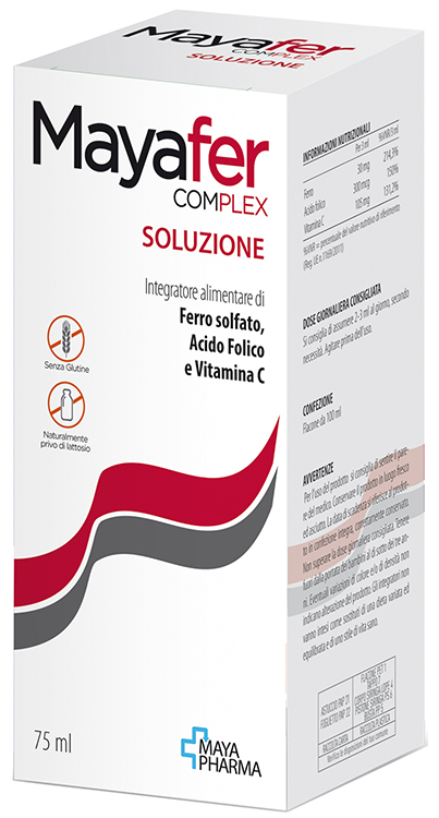 MAYAFER COMPLEX SOLUZIONE 75 ML SENZA GLUTINE NATURALMENTE PRIVO DI LATTOSIO - farmacia187.it