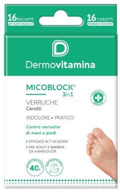 DERMOVITAMINA MICOBLOCK VERRUCHE PATCH 16 PEZZI - farmacia187.it