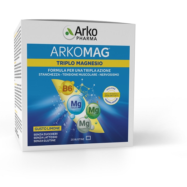 ARKOMAG TRIPLO MAGNESIO 20 BUSTINE - farmacia187.it
