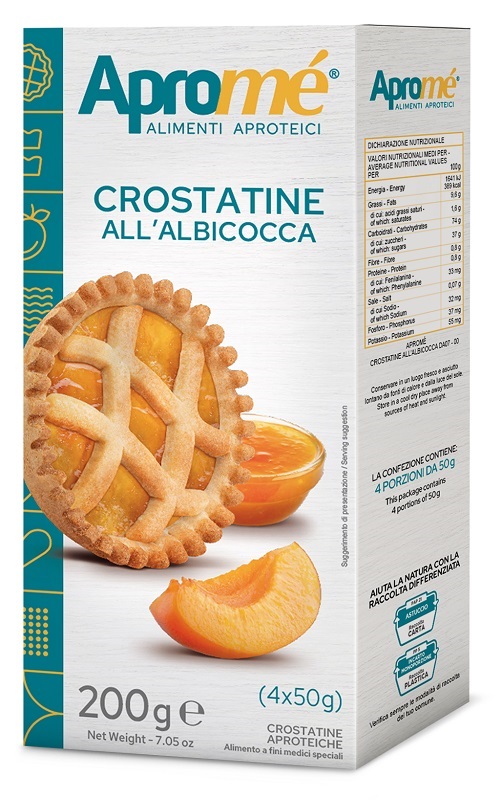 APROME' CROSTATINE ALBICOCCA 4 PEZZI DA 50 G - farmacia187.it