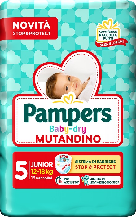 PAMPERS BABY DRY PANNOLINO MUTANDINA JUNIOR SMALL PACK 13 PEZZI - farmacia187.it