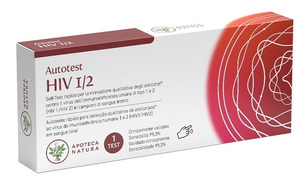 TEST RAPIDO AUTOTEST HIV 1/2 RILEVAZIONE QUALITATIVA ANTICOPRI CONTRO VIRUS IMMUNODEFICIENZA TIPO 1 E 2 IN CAMPIONI DI SANGUE INTERO - farmacia187.it