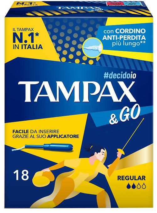 TAMPAX &GO REGULAR 18 PEZZI - farmacia187.it