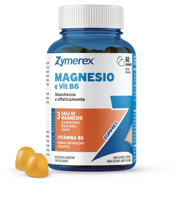 ZYMEREX MAGNESIO E VIT B6 60 GUMMIES GUSTO ARANCIA CON EDULCORANTI SENZA ZUCCHERI SENZA GLUTINE SENZA LATTOSIO - farmacia187.it