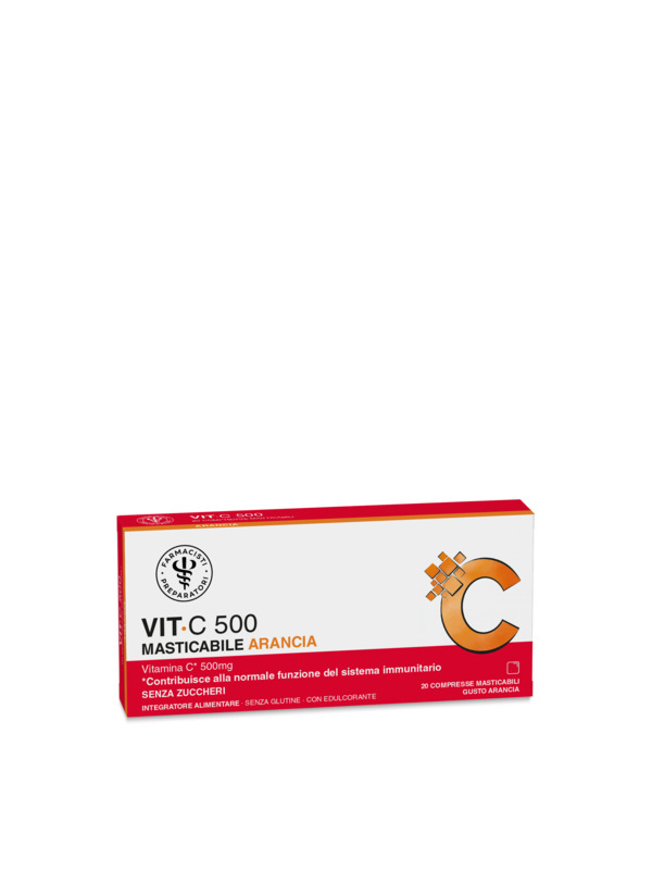 LFP VIT C 500 MASTICABILE ARANCIA 20 COMPRESSE MASTICABILI DA 1,65 G - farmacia187.it