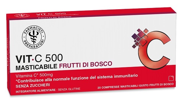 LFP VIT C 500 MASTICABILE FRUTTI ROSSI 20 COMPRESSE MASTICABILI DA 1,65 G - farmacia187.it