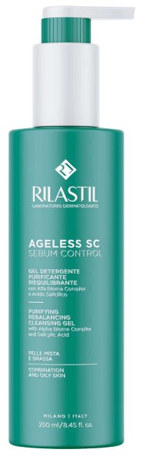 RILASTIL AGELESS SC SEBUM CONTROL GEL DETERGENTE PURIFICANTE RIEQUILIBRANTE 250 ML - farmacia187.it