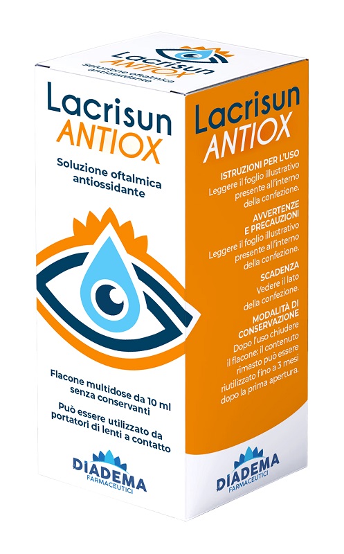 LACRISUN ANTIOX SOLUZIONE OFTALMICA ANTIOSSIDANTE OCCHI FLACONE MULTIDOSE 10 ML - farmacia187.it