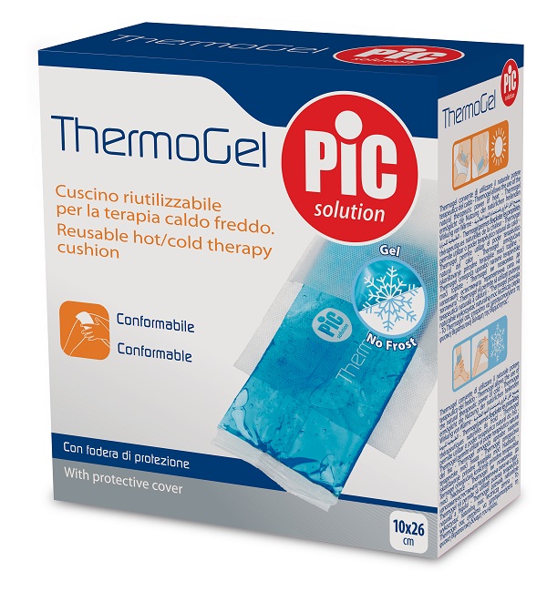CUSCINO THERMOGEL 10X26 CM TERAPIA CALDO FREDDO CON FODERA ITC - farmacia187.it