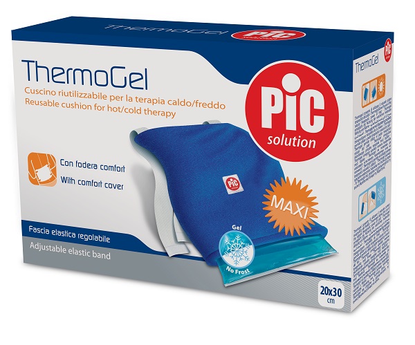 CUSCINO THERMOGEL RIUTILIZZABILE PER TERAPIA CALDO FREDDO CM 20X30 CON FODERA FASCIA ELASTICA ITC - farmacia187.it