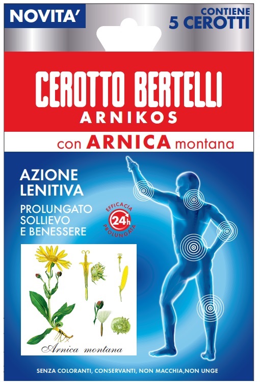 BERTELLI CEROTTO ARNIKOS CON ARNICA MONTANA 5 PEZZI - farmacia187.it