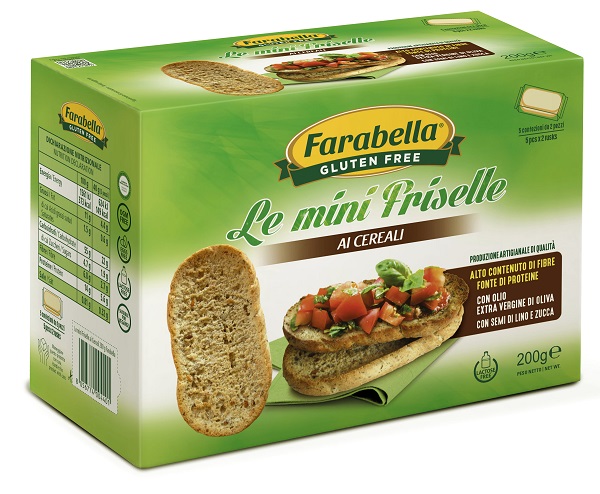 FARABELLA GLUTEN FREE LE MINI FRISELLE AI CEREALI CON OLIO EXTRA VERGINE DI OLIVA CON SEMI DI LINO E ZUCCA SENZA LATTOSIO 5 CONFEZIONI X 40 G - farmacia187.it