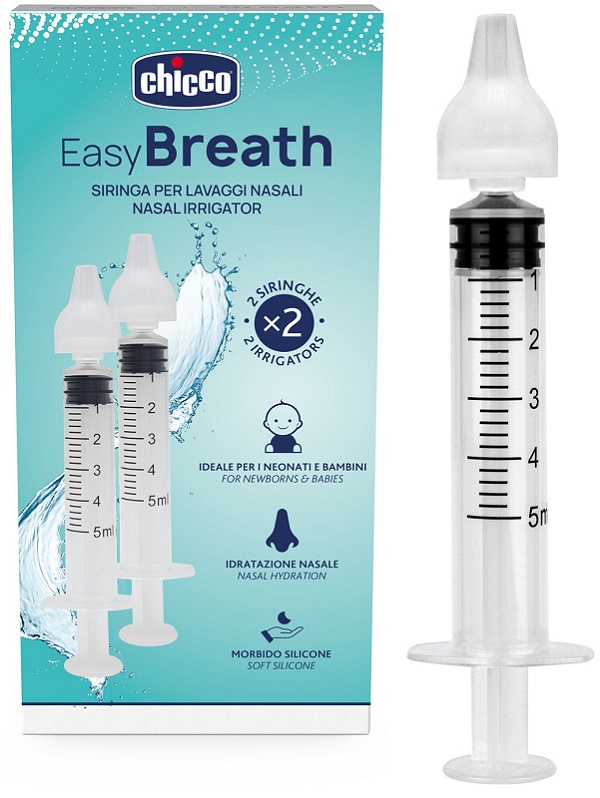 SIRINGA NASALE LAVAGGI EASY BREATH CHICCO 2 PEZZI - farmacia187.it