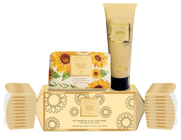 Acqua di Bolgheri - Oro Cofanetto Caramella - Saponetta & Crema Mani Bio - farmacia187.it