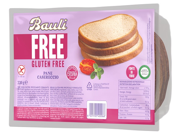 BAULI FREE PANE CASERECCIO 220 G - farmacia187.it