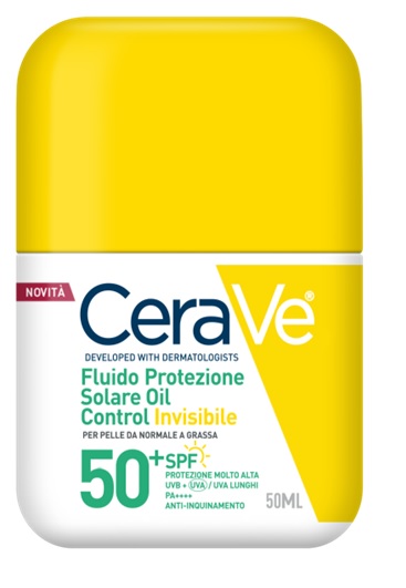 CERAVE FLUIDO PROTEZIONE SOLARE OIL CONTROL INVISIBILE SPF50+ 50 ML - farmacia187.it