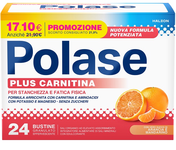 POLASE PLUS CARNITINA PROMO 24 BUSTINE GRANULATO EFFERVESCENTE DA 6,8 G - farmacia187.it