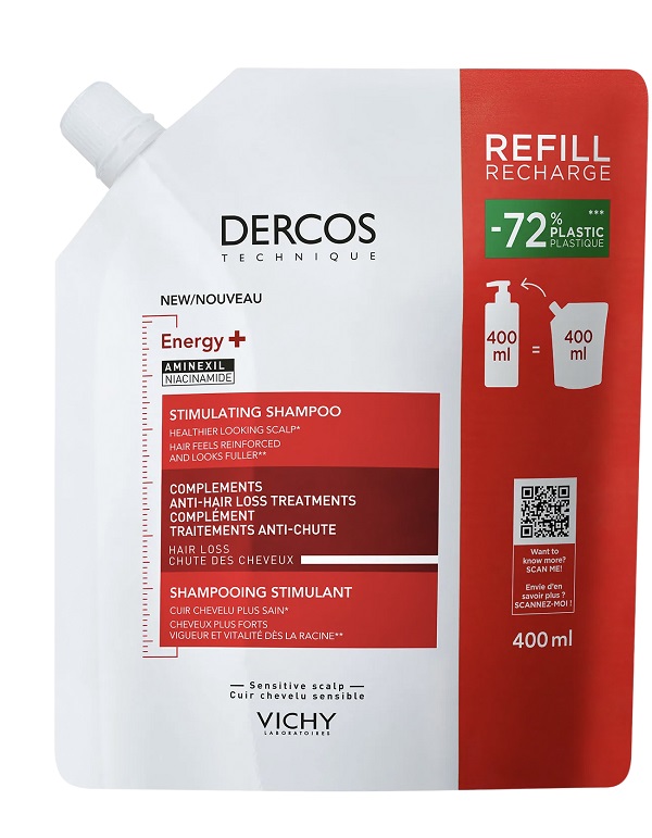 DERCOS TECHNIQUE SHAMPOO ENERGIZZANTE REFILL 400 ML - farmacia187.it