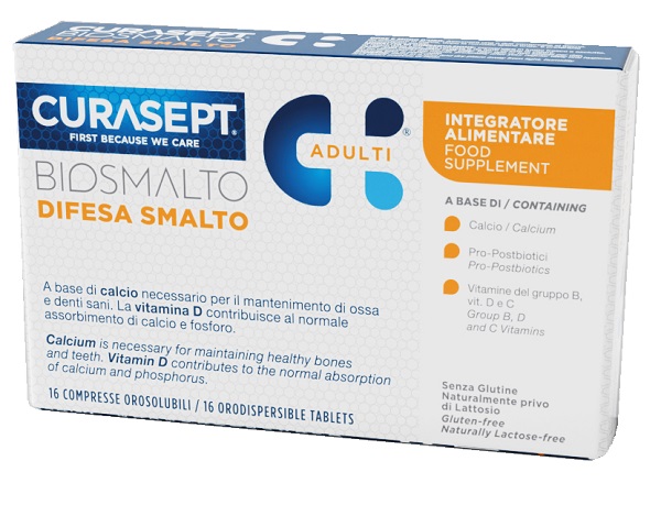 CURASEPT BIOSMALTO DIFESA SMALTO ADULTI 16 COMPRESSE OROSOLUBILI - farmacia187.it