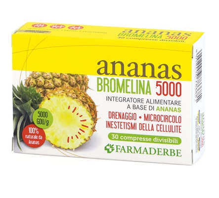 ANANAS BROMELINA 5000 30 COMPRESSE - farmacia187.it