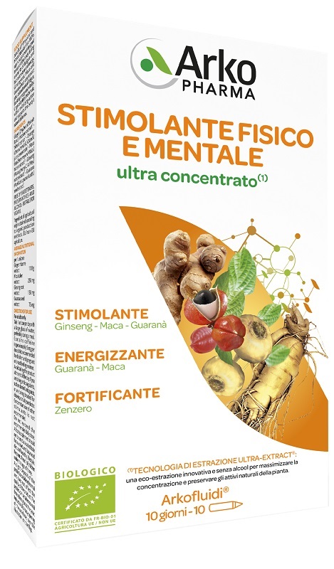 ARKOFLUIDI STIMOLANTE FISICO MENTALE ULTRACONCENTRATO 10 FIALE DA 15 ML - farmacia187.it