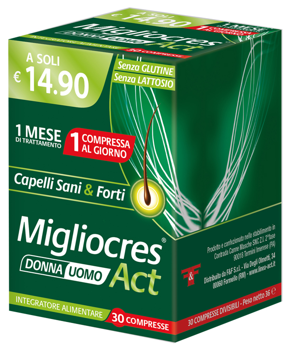 MIGLIOCRES ACT 30 COMPRESSE DIVISIBILI - farmacia187.it