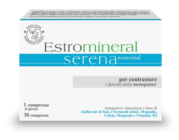 ESTROMINERAL SERENA ESSENTIAL 30 COMPRESSE SENZA GLUTINE SENZA LATTOSIO SENZA CONSERVANTI SENZA COLORANTI AGGIUNTI - farmacia187.it