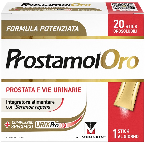 PROSTAMOL ORO 20 STICK OROSOLUBILI DA 1,6 G GUSTO FRUTTI ROSSI CON EDULCORANTI SENZA ZUCCHERI SENZA GLUTINE NATURALMENTE PRIVO DI LATTOSIO - farmacia187.it