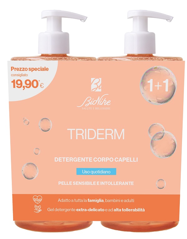 TRIDERM BIPACK DETERGENTE CORPO CAPELLI 750 ML - farmacia187.it