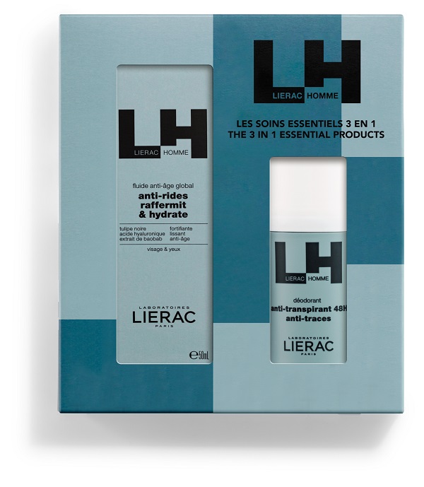 LIERAC COFFRET LIERAC HOMME FLUIDO ANTI-ETA' 50 ML + DEODORANTE 50 ML - farmacia187.it
