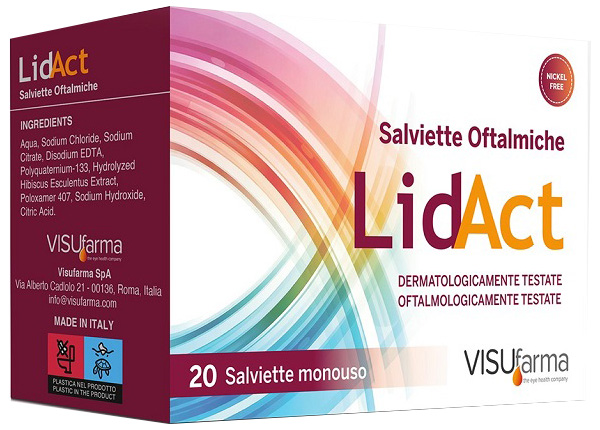 LIDACT SALVIETTE OFTALMICHE PERIOCULARI MONOUSO 20 PEZZI - farmacia187.it