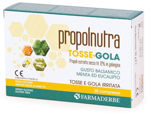 PROPOLNUTRA TOSSE GOLA 20 COMPRESSE MASTICABILI - farmacia187.it