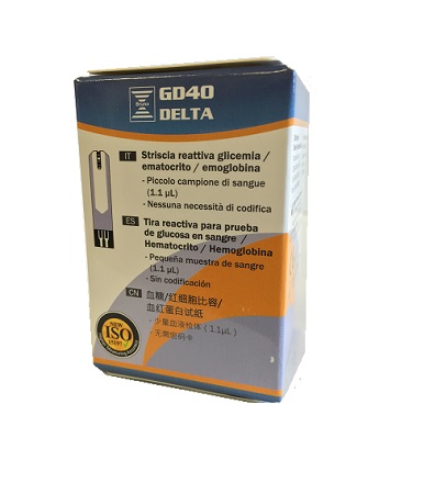 STRISCE MISURAZIONE GLICEMIA BRUNO GD40 DELTA 25 PEZZI - farmacia187.it