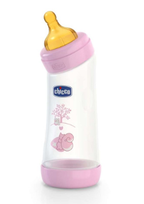 CHICCO BIBERON WELL BEING ANGOLATO IN POLIPROPILENE GIRL DA 250 ML NORMAL LATTICE - farmacia187.it