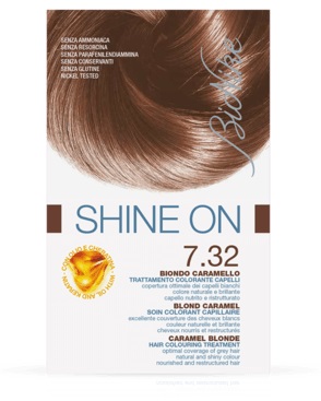 BIONIKE SHINE ON TRATTAMENTO COLORANTE CAPELLI BIONDO CARAMELLO 7.32 - farmacia187.it