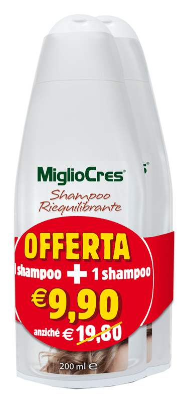 MIGLIOCRES SHAMPOO RIEQUILIBRANTE BIPACK 200 ML - farmacia187.it
